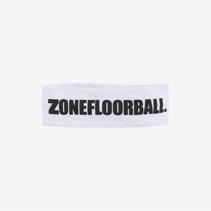 34287 Zone Headband Logo Wide White